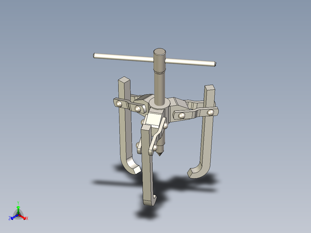机械手手动抓手正等轴测图