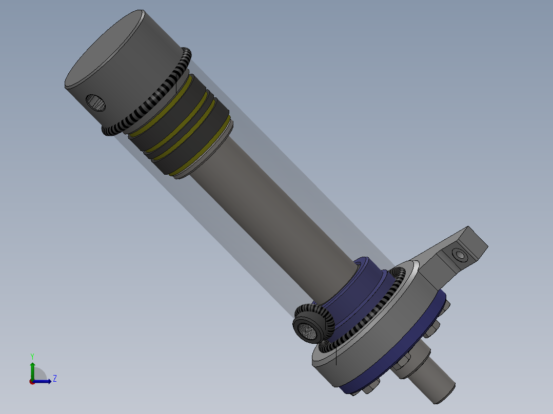 柱式液压缸左视图