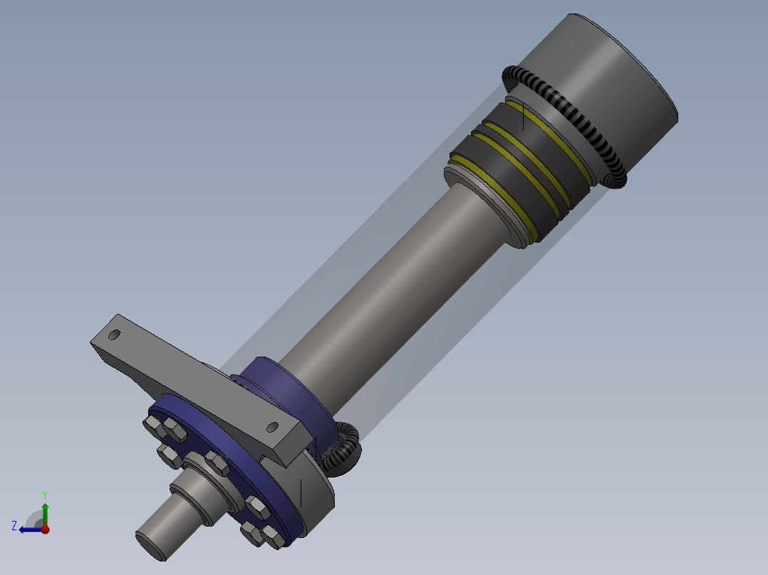 柱式液压缸右视图