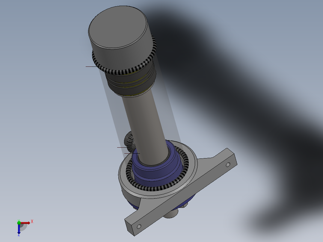 柱式液压缸俯视图