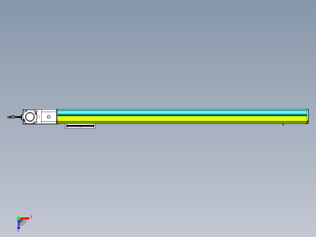 威洛博VBC同步带传动一无尘环境VBC17-L45-S1200-BL-ZP75-C3俯视图