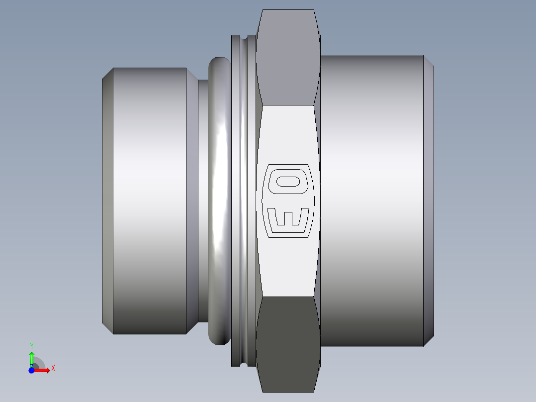 卡套式工业通用硬管接头EO_Male_Stud_connector_GEO28LMOMDCF前视图