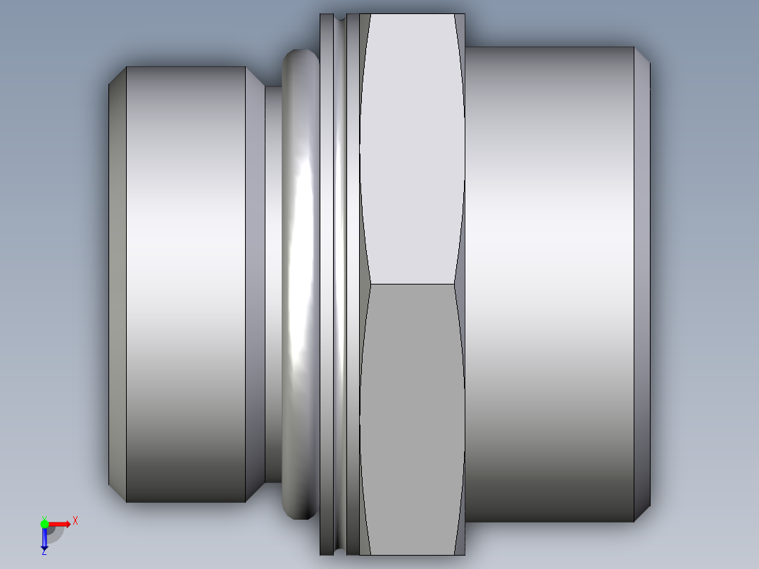 卡套式工业通用硬管接头EO_Male_Stud_connector_GEO28LMOMDCF俯视图
