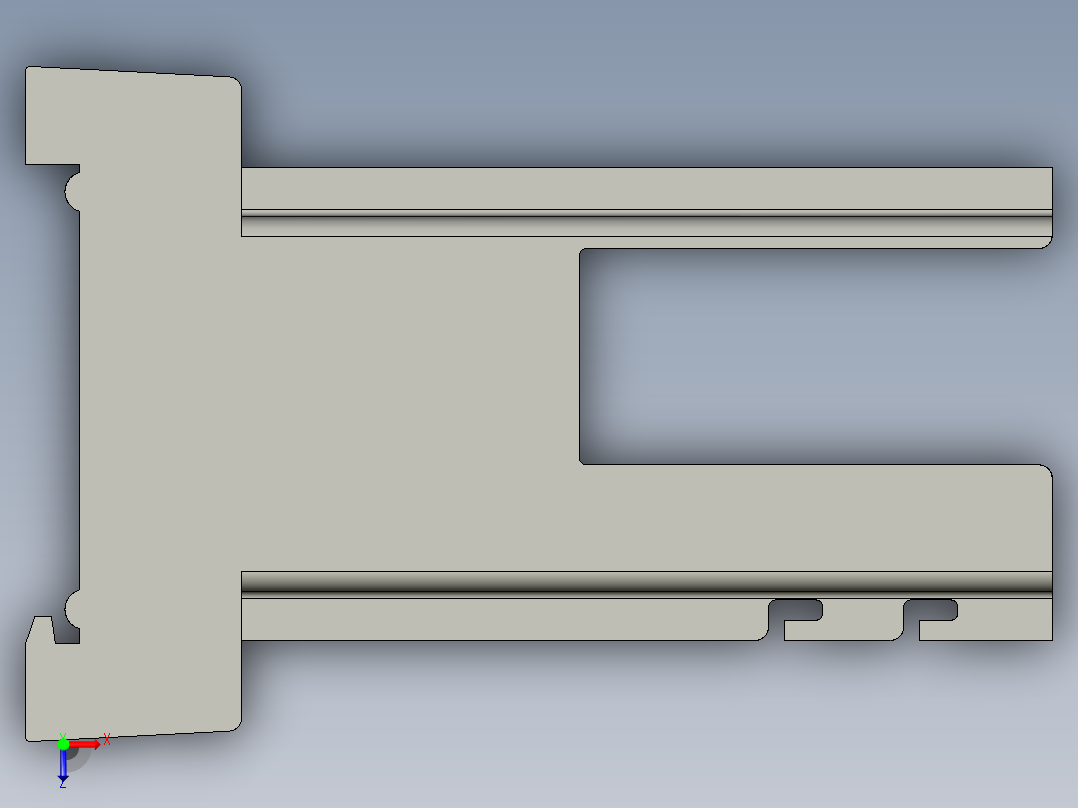 基恩士KL-4ADbracket_kc图纸模型俯视图