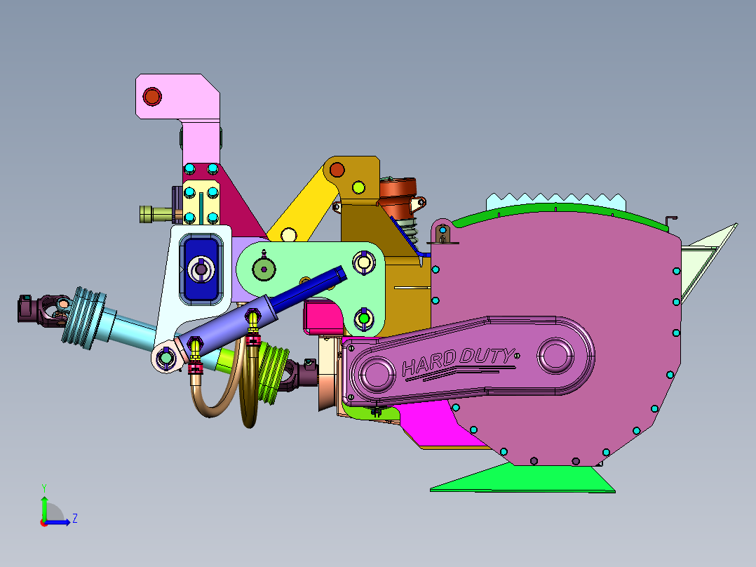 整套车载可流动搅拌站左视图
