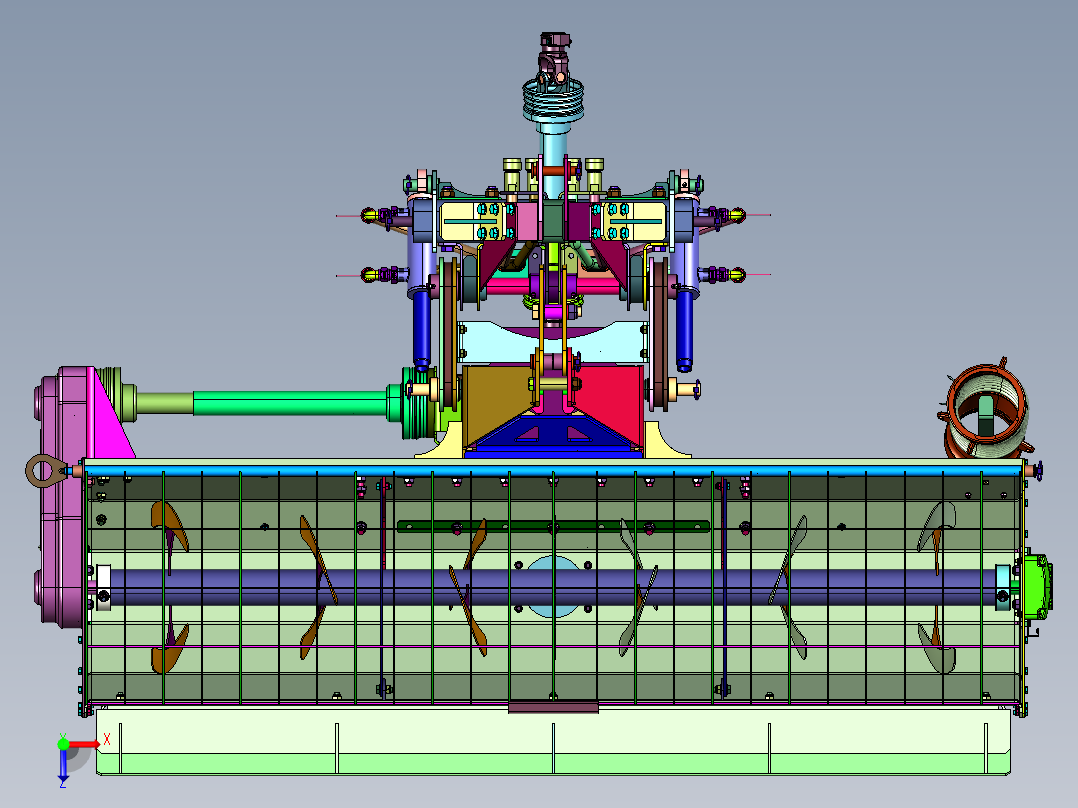 整套车载可流动搅拌站俯视图