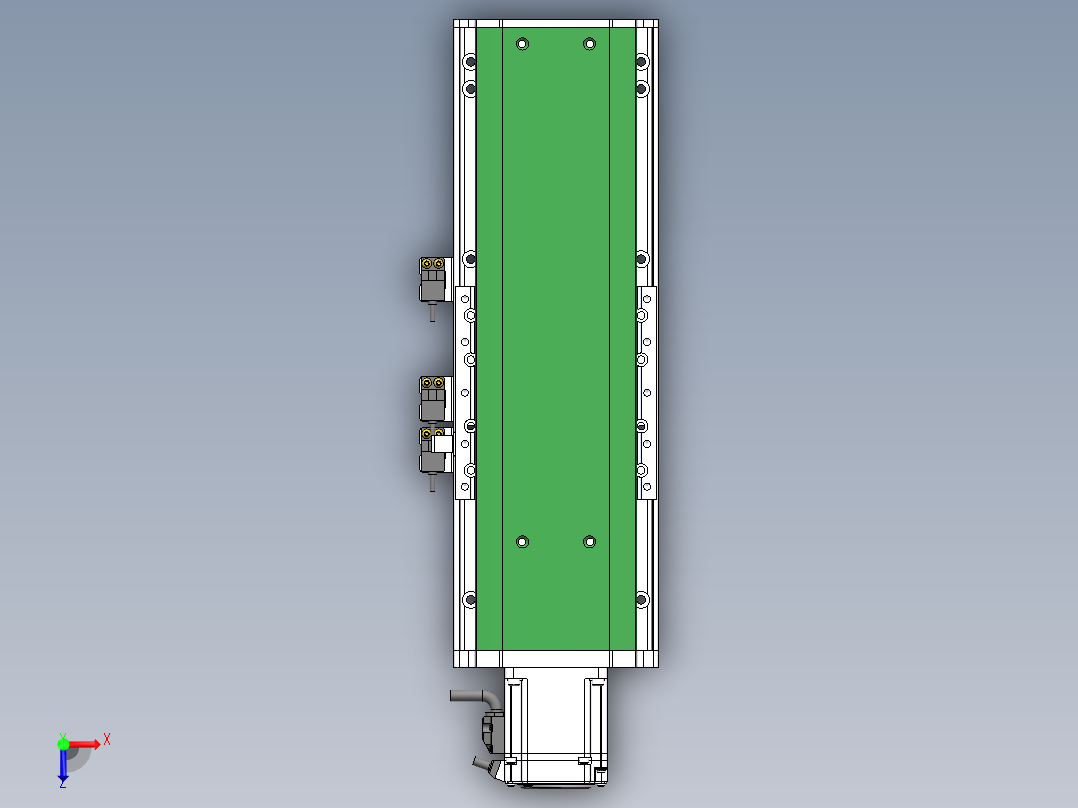 MTH丝杆半封闭模组MT120BS-BC-200W俯视图