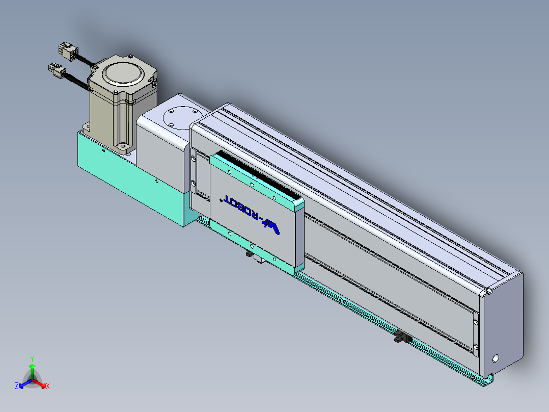威洛博VBC同步带传动一无尘环境VBC14-L45-S250-BL-ZP75-C3正等轴测图