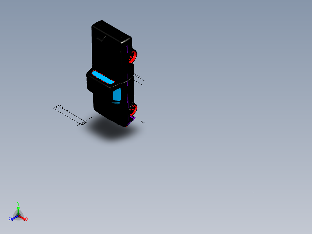 皮卡车模型3D图纸 (1)正等轴测图