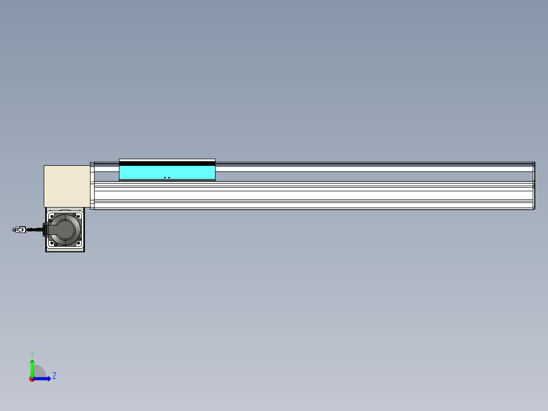 同步带滑台-半封闭B22H-L100-C-S650-RD-P75-D3-N5左视图