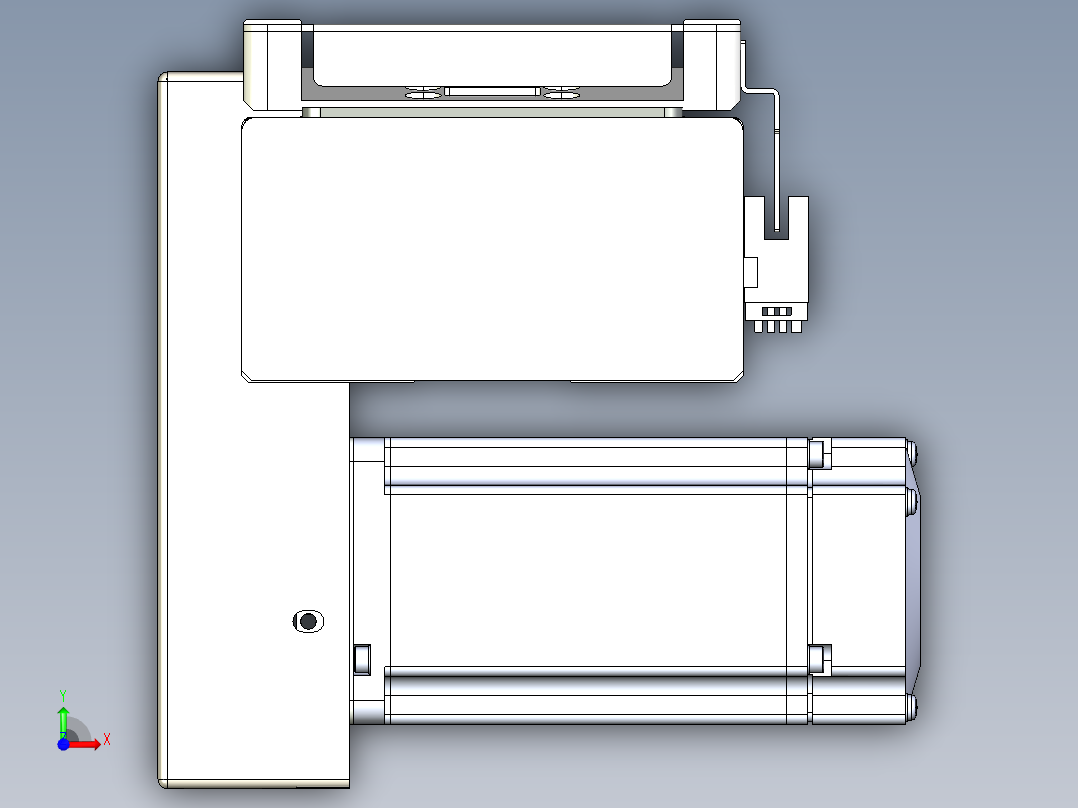 同步带全封闭直线模组TPA-HCB-105D-90-L900-RP-Y-P20-N3前视图