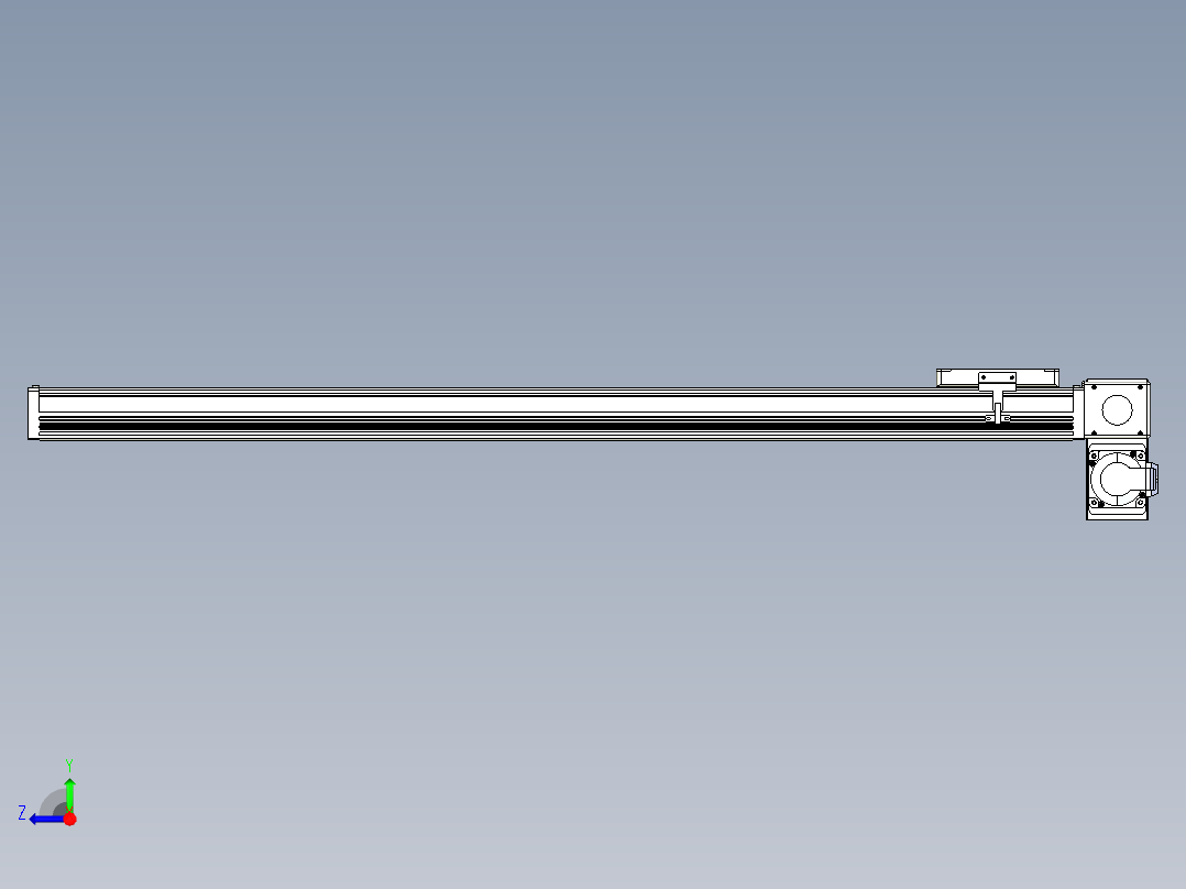 同步带全封闭直线模组TPA-HCB-105D-90-L900-RP-Y-P20-N3右视图