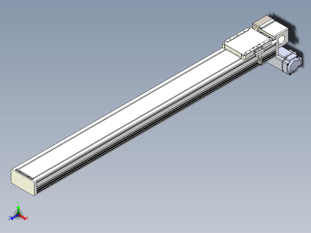 同步带全封闭直线模组TPA-HCB-105D-90-L900-RP-Y-P20-N3正等轴测图