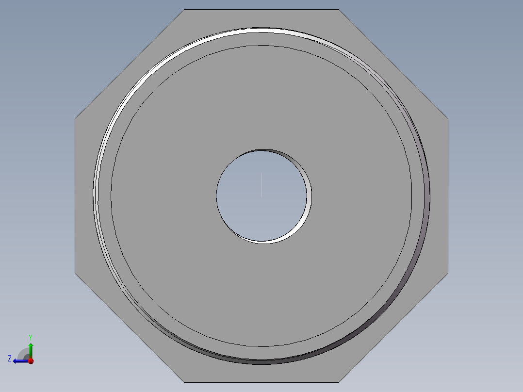 转接头-内外丝异径 DN60-DN15右视图