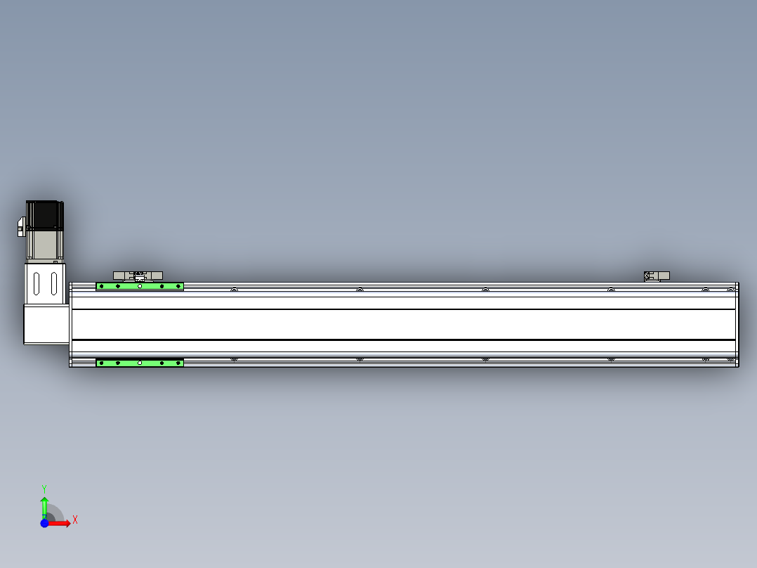 同步带滑台-半封闭B13-L90-S800-R-P40-D3前视图