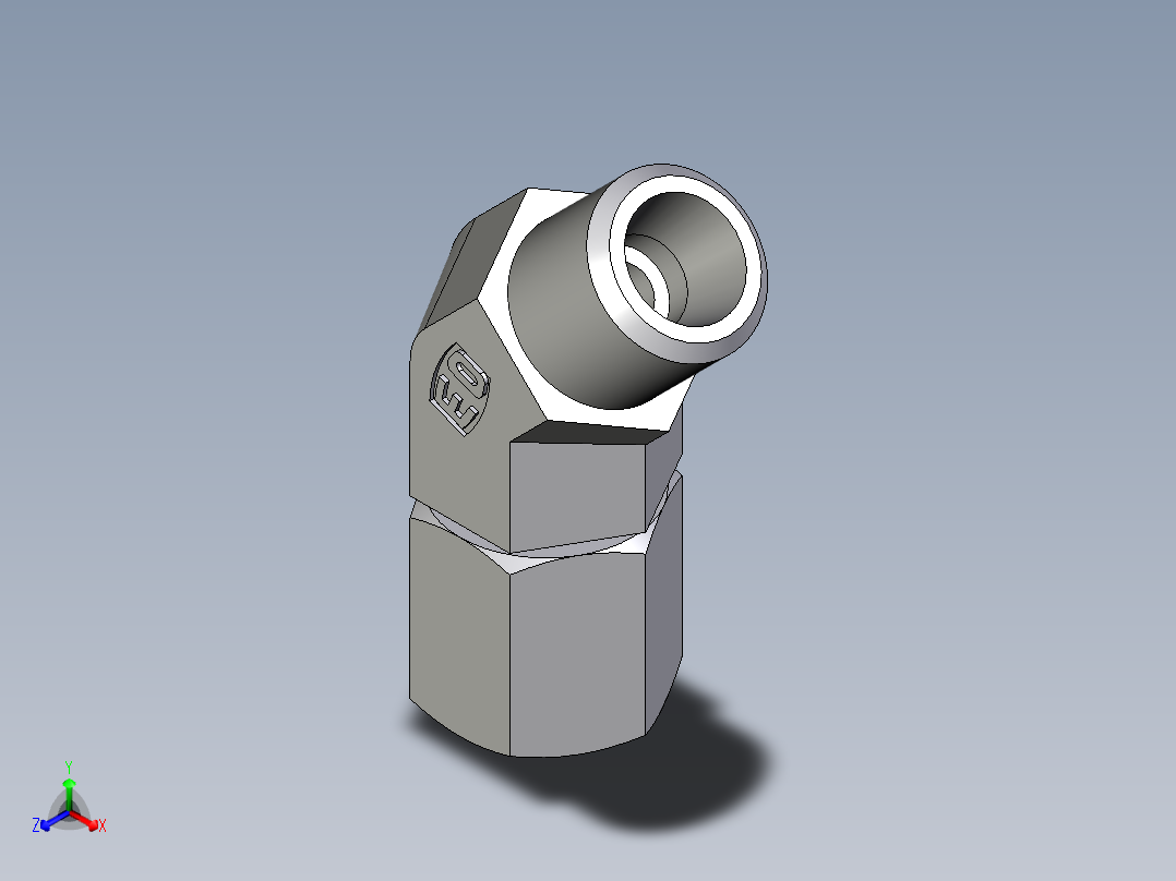 卡套式工业通用硬管接头EO_Swivel_nut_45_deg_elbow_EV06LOMD71