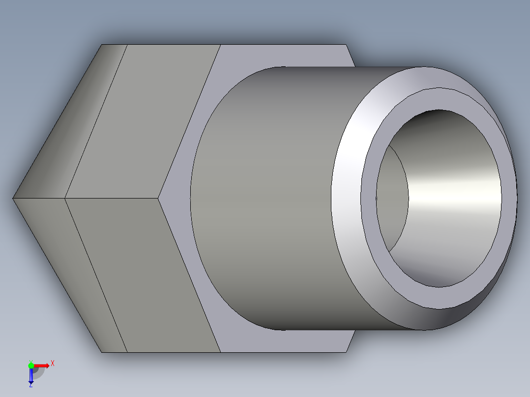 卡套式工业通用硬管接头EO_Swivel_nut_45_deg_elbow_EV06LOMD71俯视图