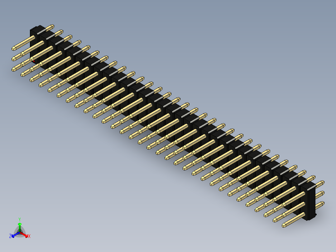 彩色公头100mil（2.54mm）系列-DS1021_black_3x31p_100mil_Type1_rev1.0