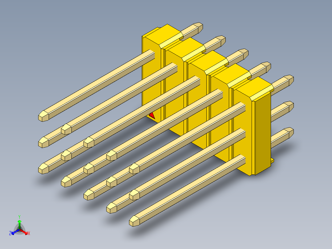 彩色公头100mil（2.54mm）系列-DS1021_yellow_3x05p_100mil_Type5_rev1.0