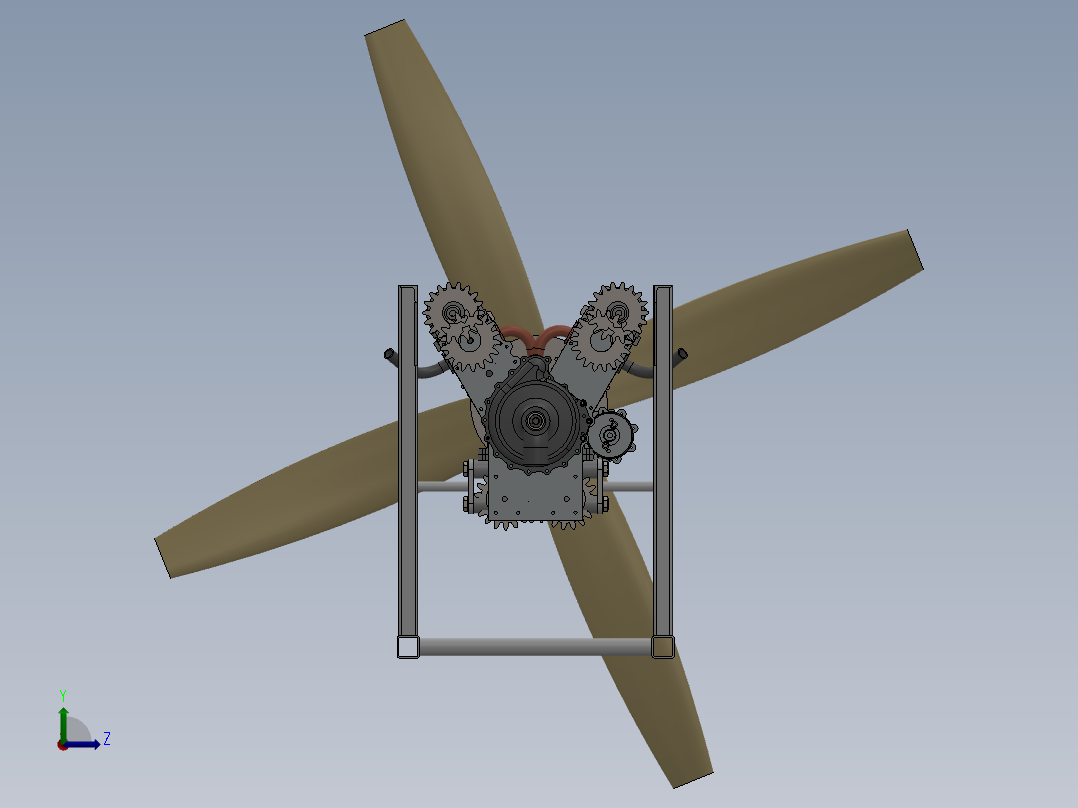 劳斯莱斯RRV12发动机左视图