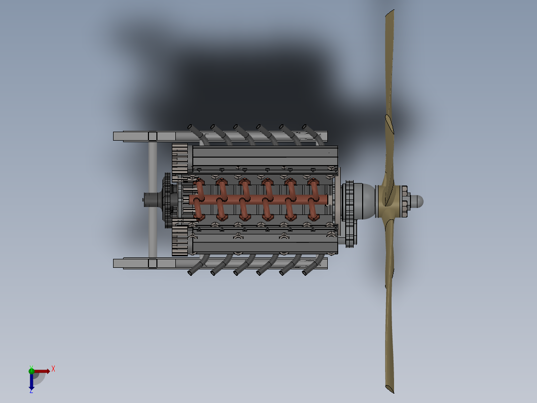 劳斯莱斯RRV12发动机俯视图