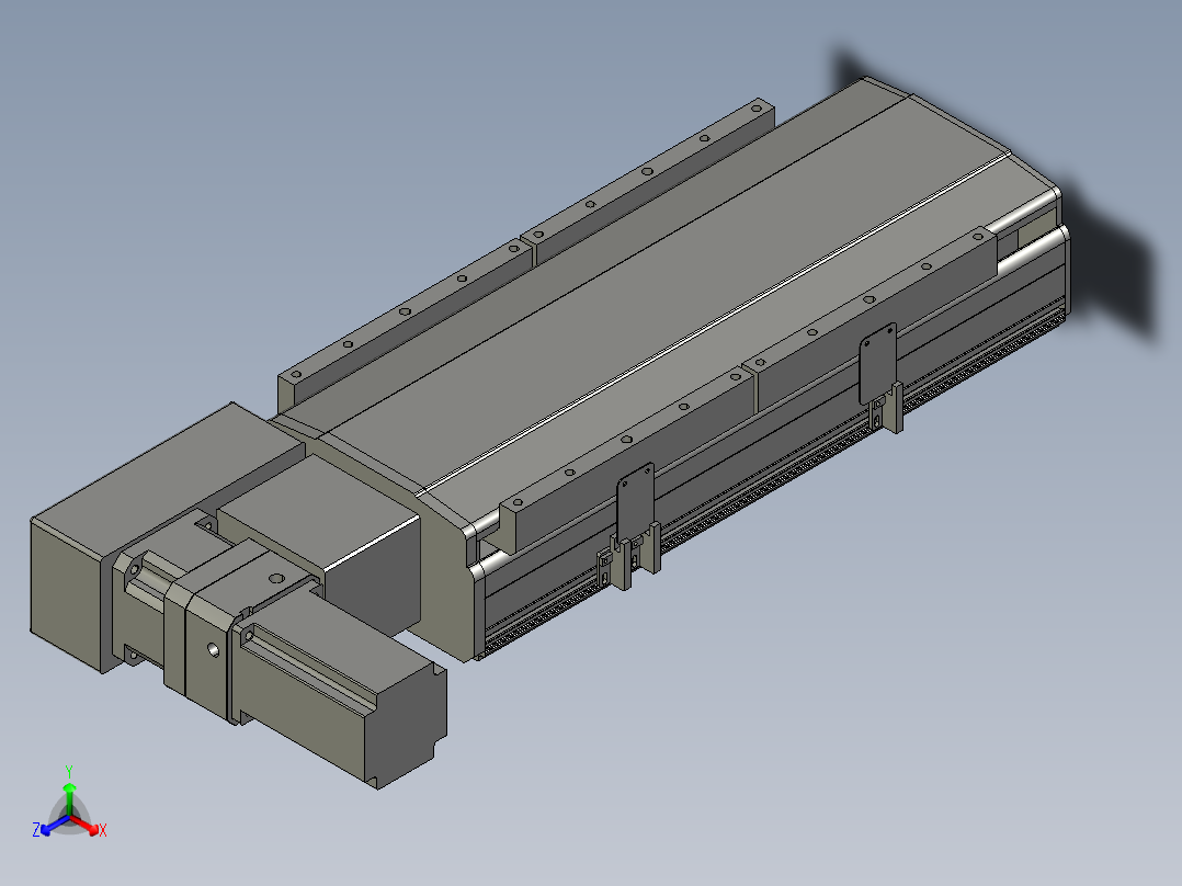 直线模组LHB21-L40-S200-BL设计图纸正等轴测图