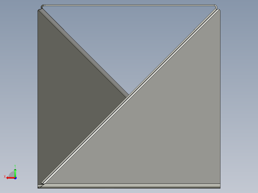 金属板制成的东西后视图