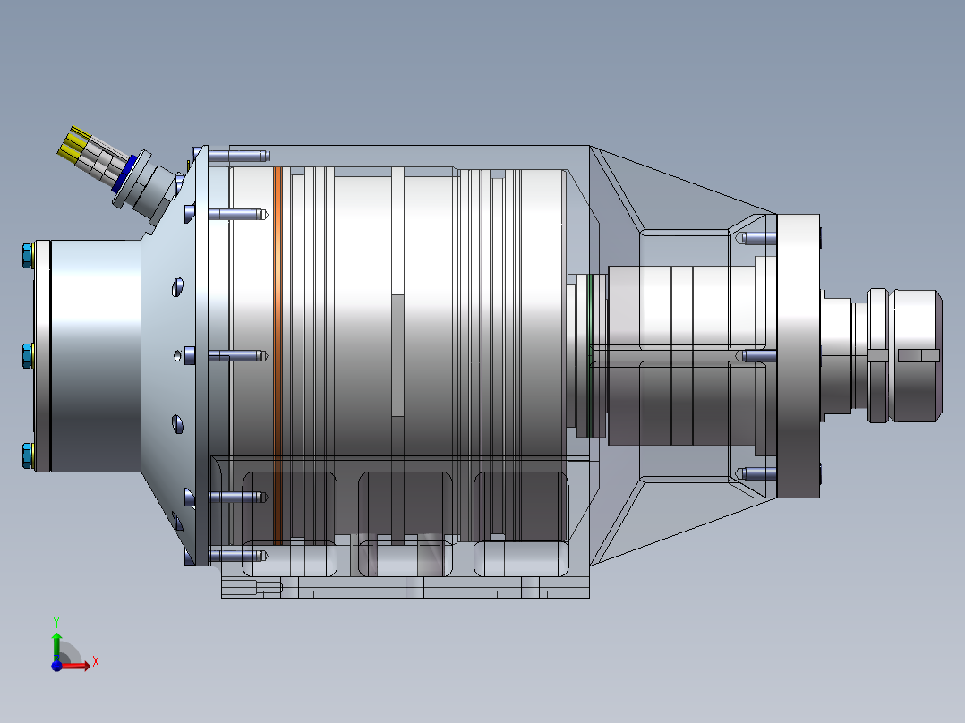 水冷发动机前视图
