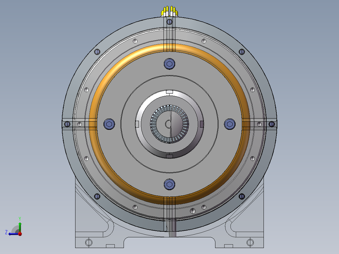 水冷发动机右视图