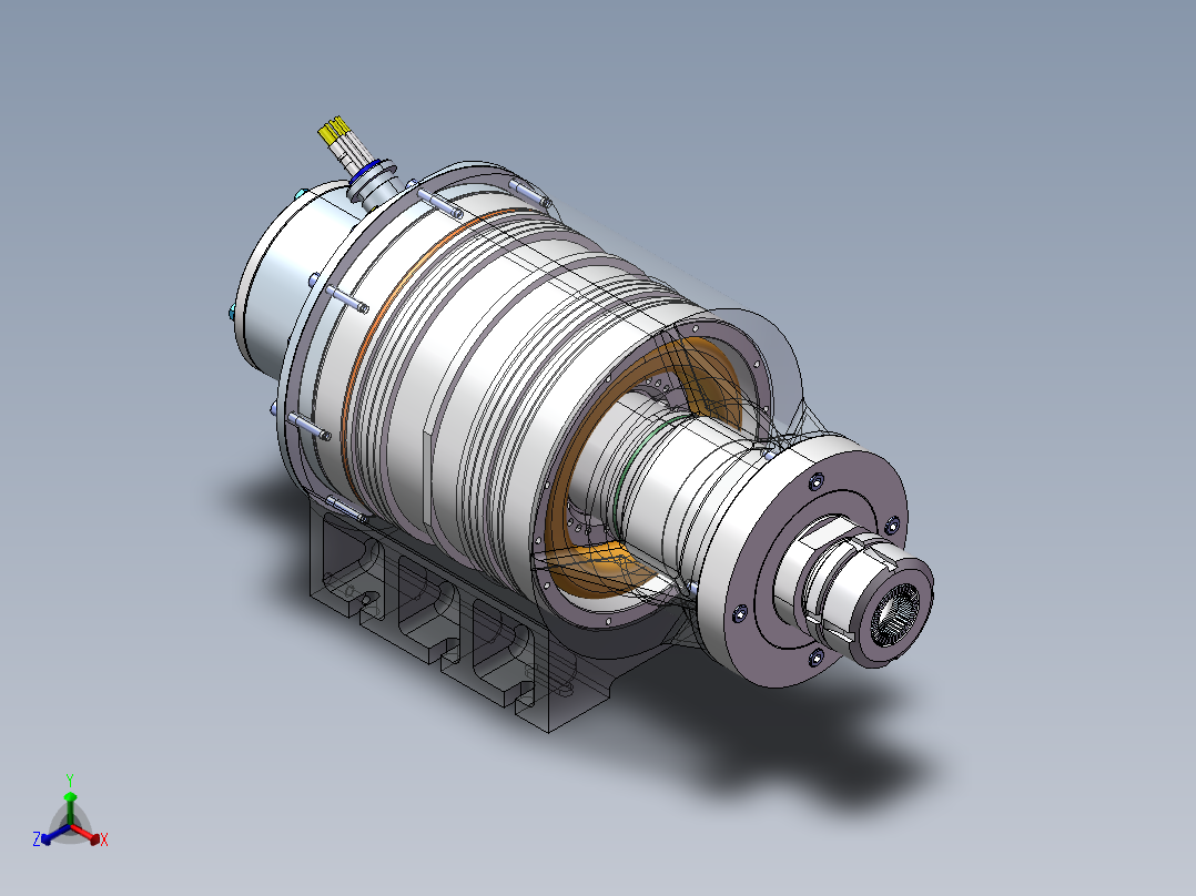 水冷发动机正等轴测图