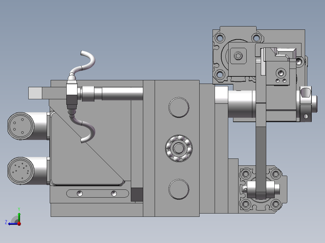 夹紧截断装置右视图