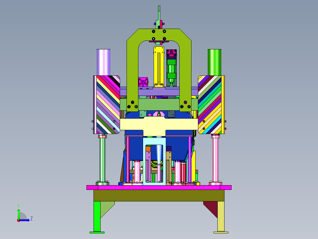 发动机缸体铸造用组合吊具左视图