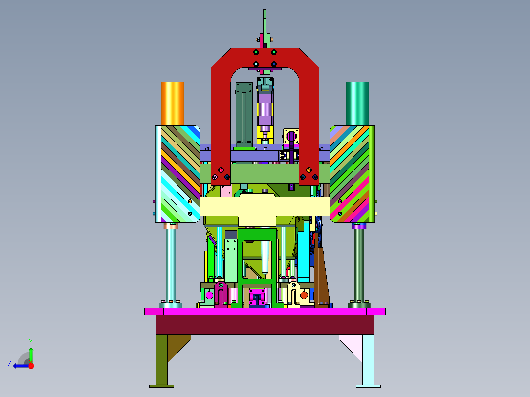 发动机缸体铸造用组合吊具右视图