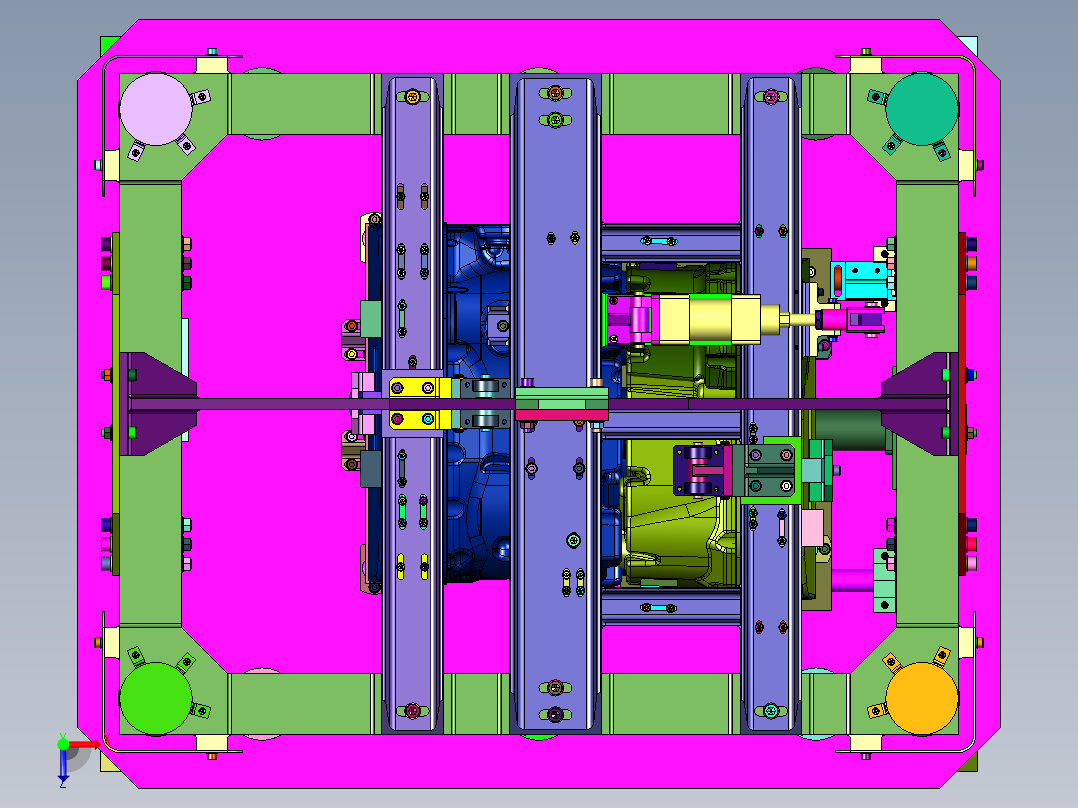 发动机缸体铸造用组合吊具俯视图