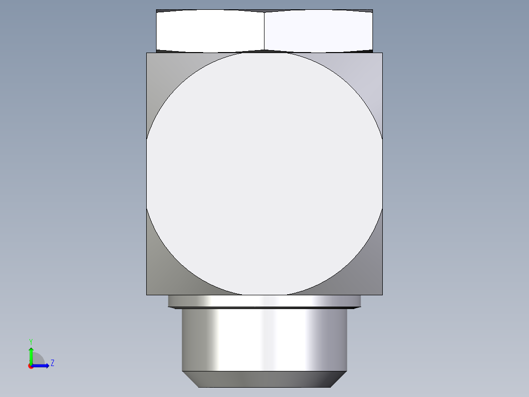 卡套式工业通用硬管接头EO_High_pressure_banjo_elbow_WH35ZLMCF左视图