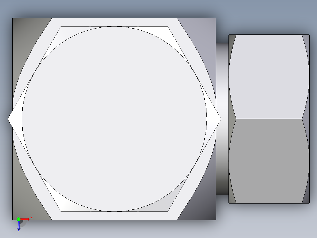 卡套式工业通用硬管接头EO_High_pressure_banjo_elbow_WH35ZLMCF俯视图