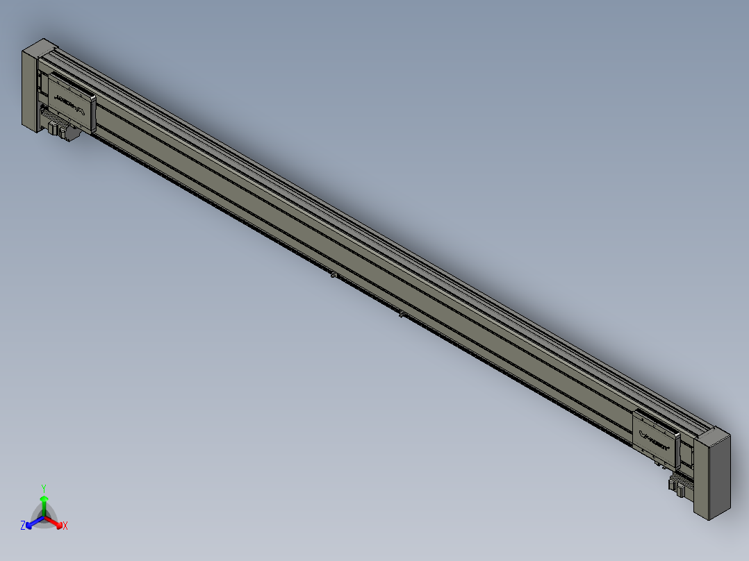 威洛博双电机滑台-VC14D2-S950-BLR-P40-C6正等轴测图