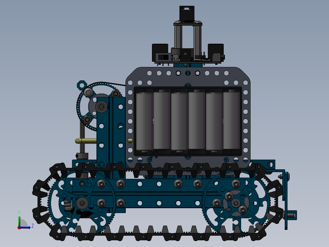 坦克链机器左视图