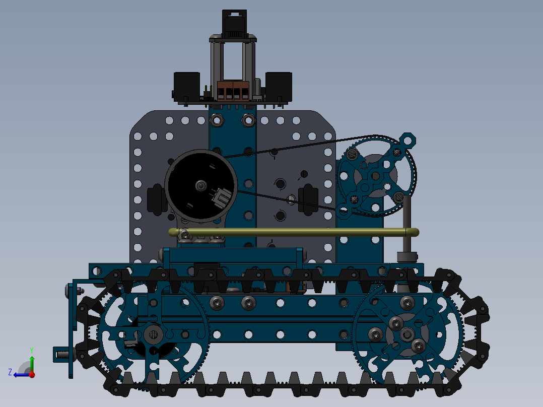坦克链机器右视图
