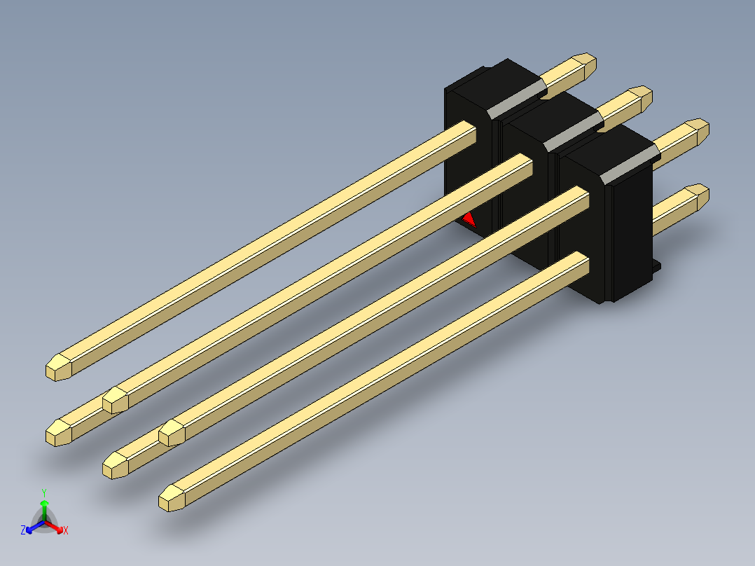 彩色公头100mil（2.54mm）系列-DS1021_black_2x03p_100mil_Type19_rev1.0