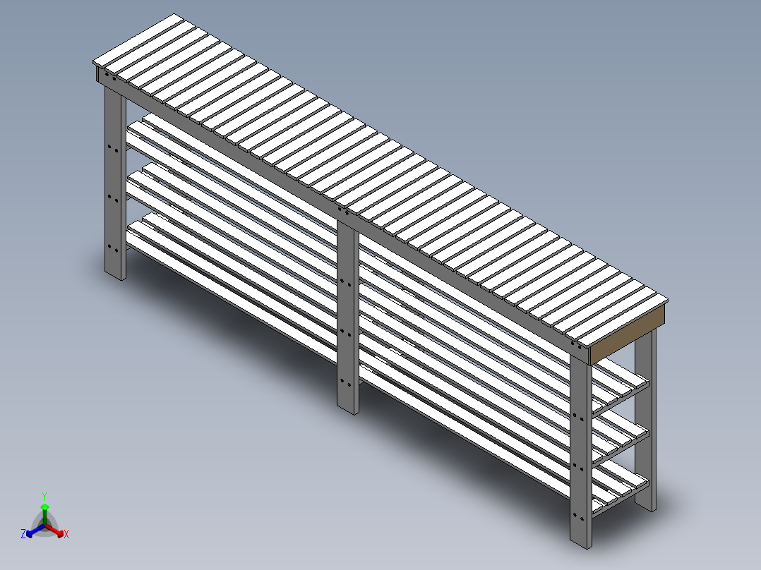 鞋架正等轴测图