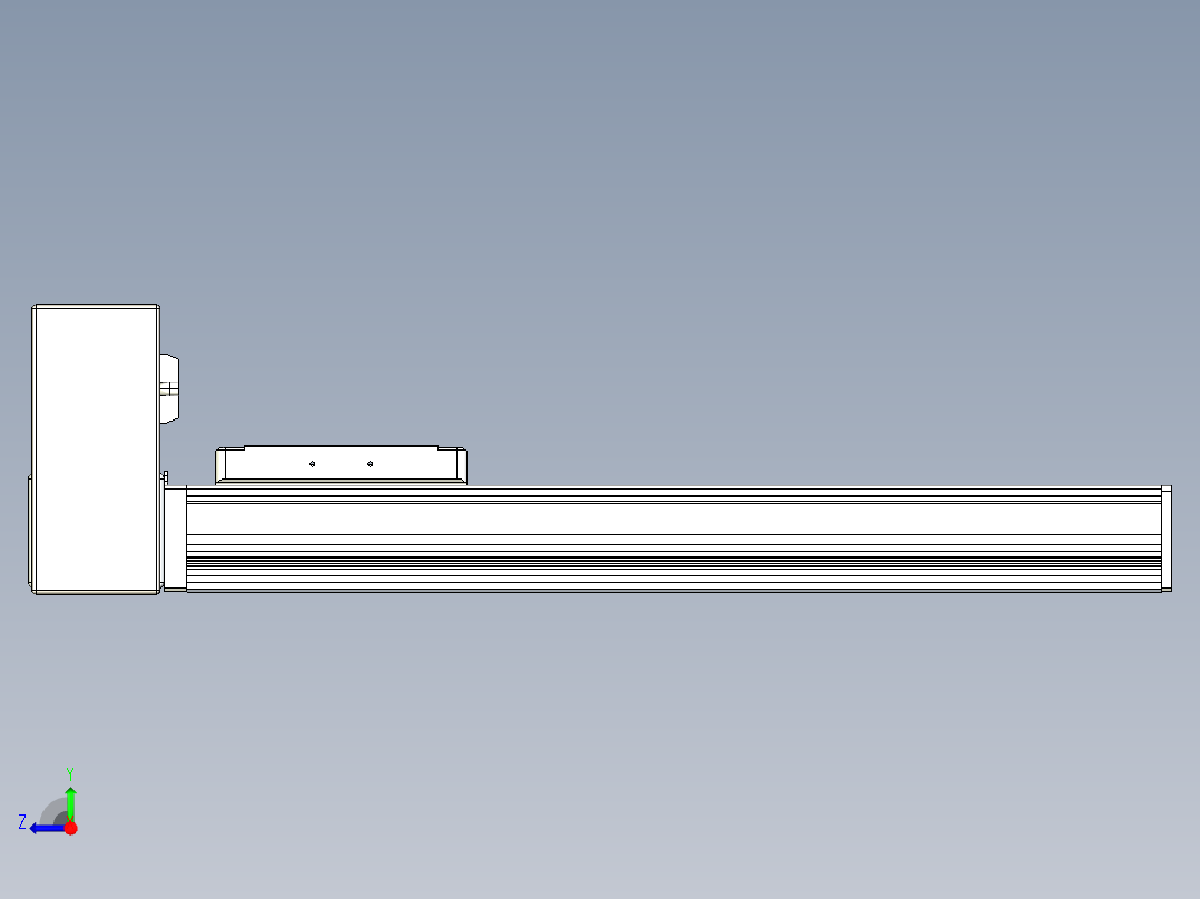 同步带全封闭直线模组TPA-HCB-105D-90-L300-RU-C-P20-N3右视图