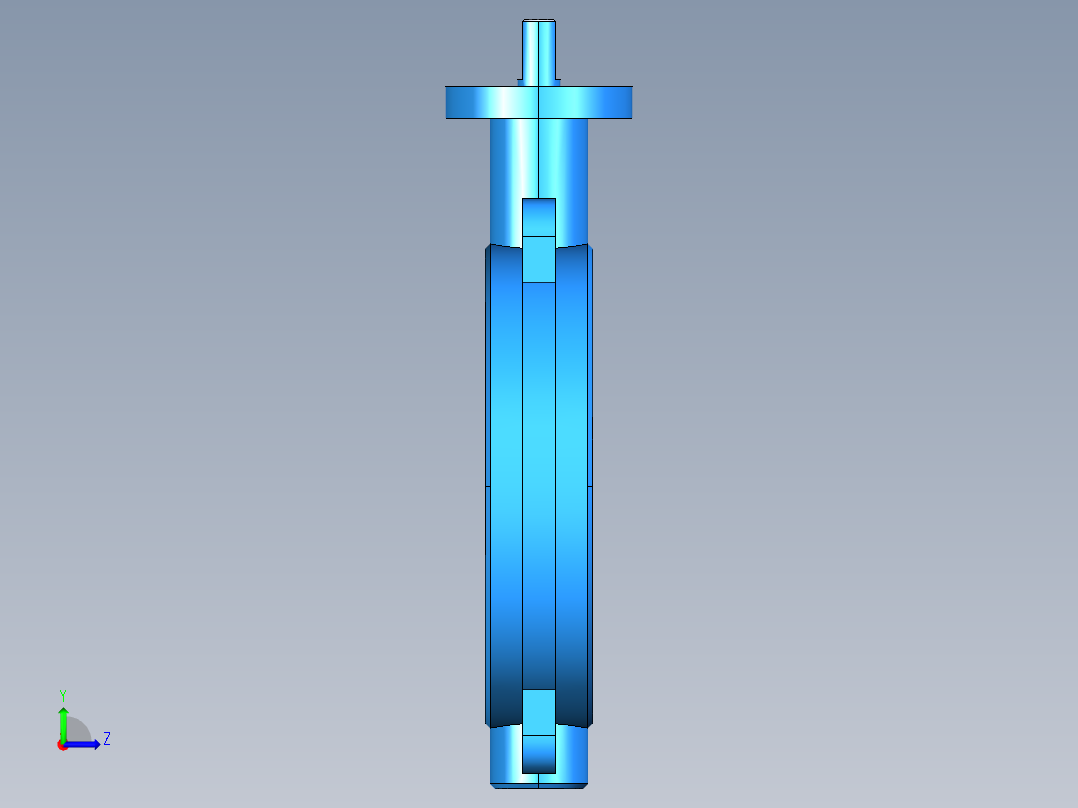 阀门模型WD71X-D_[250]左视图