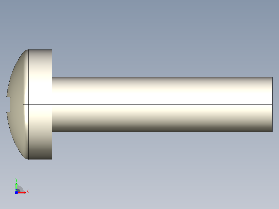 螺丝 M2.5 十字盘头-M2.5 x 10 Screw head.STEP前视图