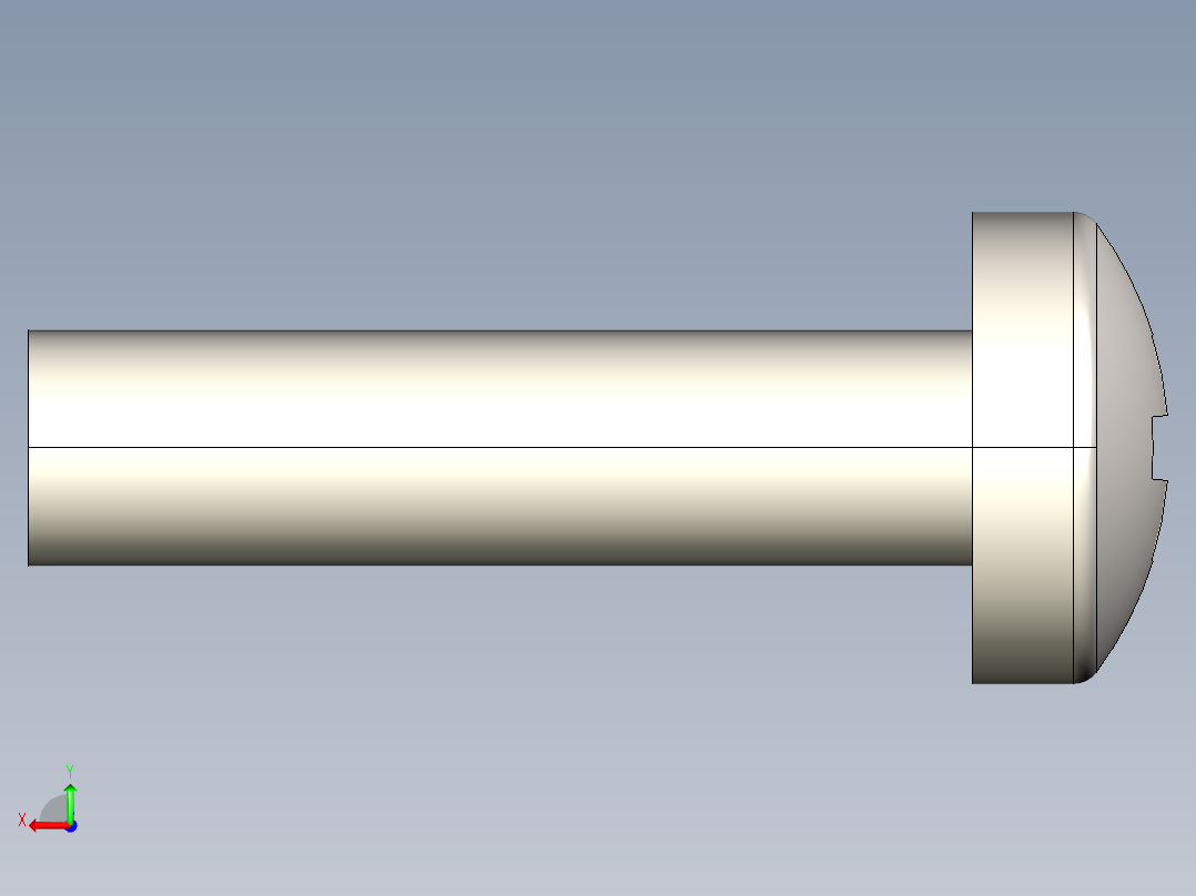 螺丝 M2.5 十字盘头-M2.5 x 10 Screw head.STEP后视图
