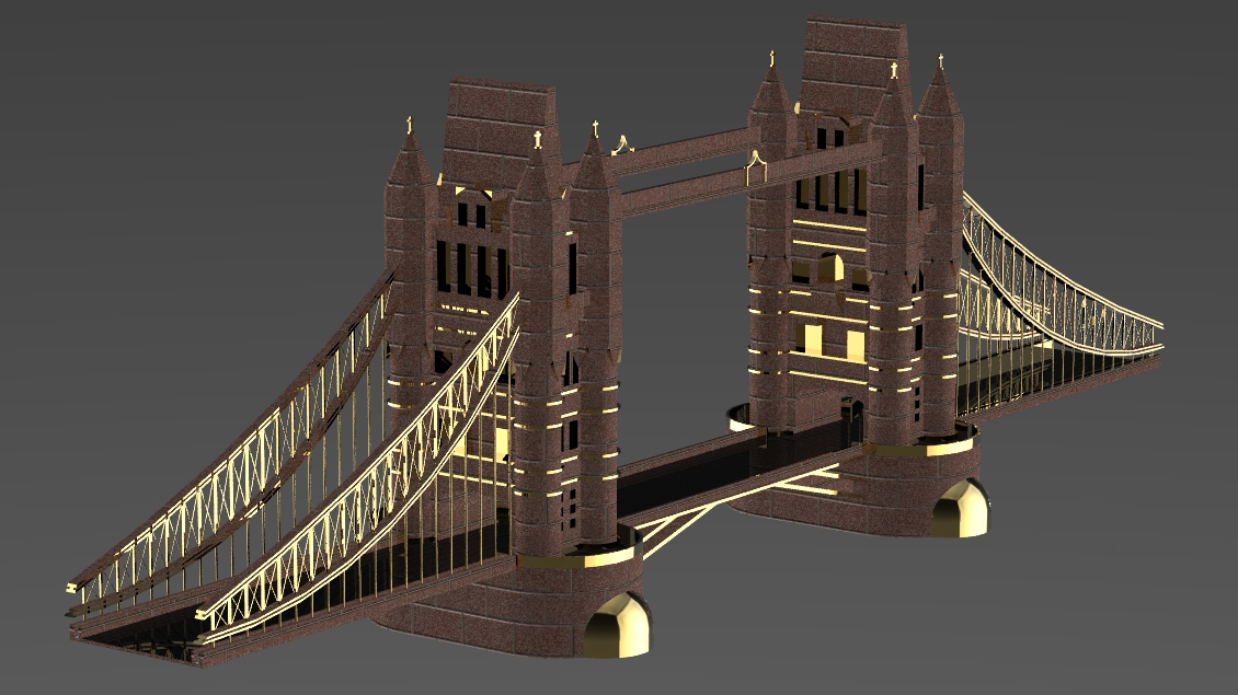 伦敦塔桥（iCader.com与您分享最新的CAD设计工具和创意工业设计3D作品）