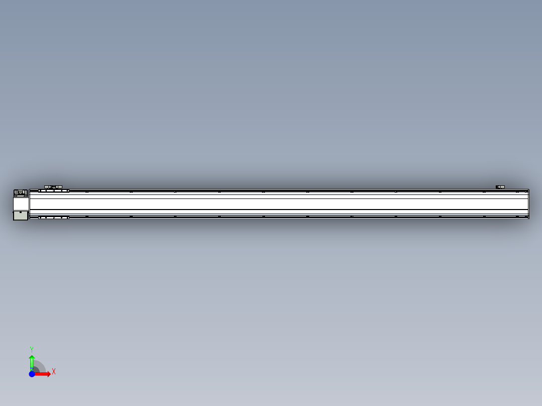 同步带滑台-半封闭B13H-L45-S2000-LD-P40-D3前视图