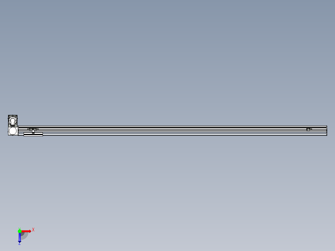 同步带滑台-半封闭B13H-L45-S2000-LD-P40-D3俯视图