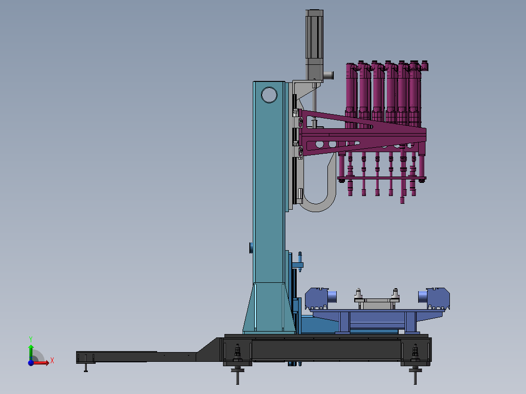 12头自动螺丝机前视图
