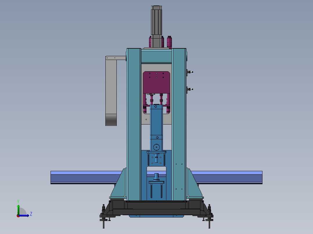 12头自动螺丝机左视图